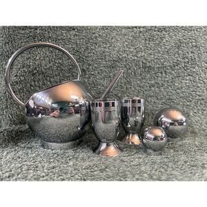 Chase Chrome Tableware Set Pot Cups Shakers Russel Wright 1930s